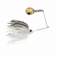 Spinnerbait - single gold colorado blade with threadfin skirt 2